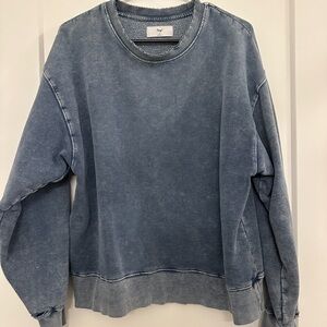 TNA Washed Blue Crewneck Sweatshirt